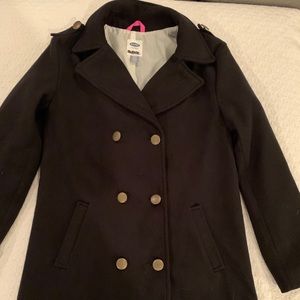 Girls XL Black Winter Pea Coat